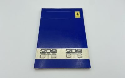 Ferrari 208 GTB /GTS Owner’s Manual #188/80