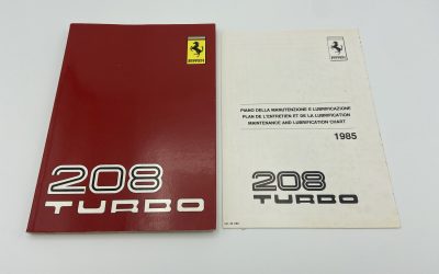 Ferrari 208 Turbo Owner’s Manual #239/82