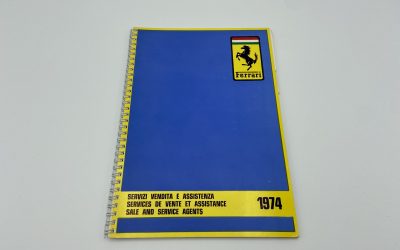 Ferrari 1974 Dealer Directory/ Sale and Service Organization #93/74