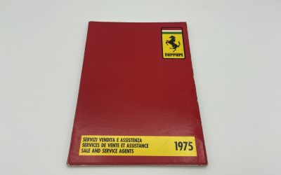 Ferrari 1975 Dealer Directory/ Sale and Service Organization #107/75
