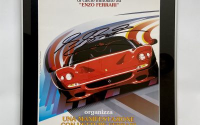 Ferrari F50 Trofeo Enzo Ferrari Poster, Framed Signature – Signed by Michael Schumacher – 1996